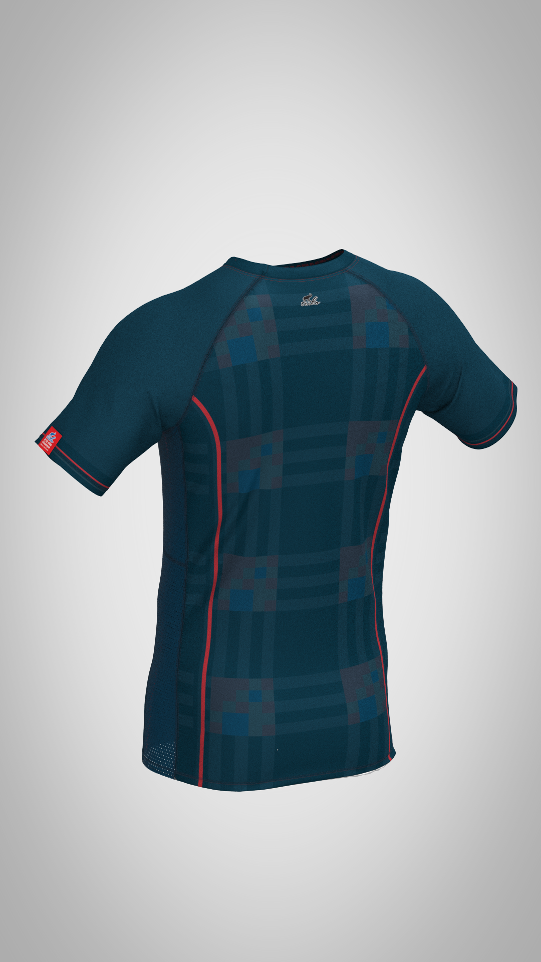 Grappling Rashguard "Tartan Deep Blue"